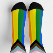 LGBTQ & Prix Socken - RegenbogenProgress-Flag (Oben)