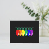 LGBTQ Prix Weihnachtsbeleuchtung Postkarte (Stehend Vorderseite)