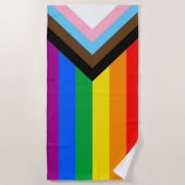 LGBTQ+ Progress Flag Strandtuch (Vorderseite)