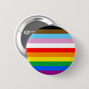 LGBTQ+ Progress-Flag- Streifen Button