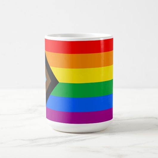 LGBTQ+ Progress-Flag-Tasse für Kaffee Kaffeetasse (Mittel)