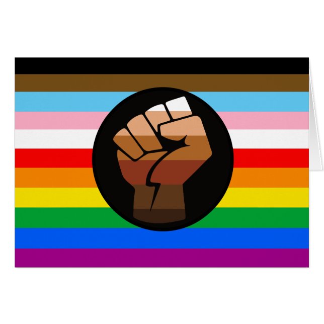 LGBTQ+ PROGRESS POC-Prix-Flag (Vorderseite (Horizontal))