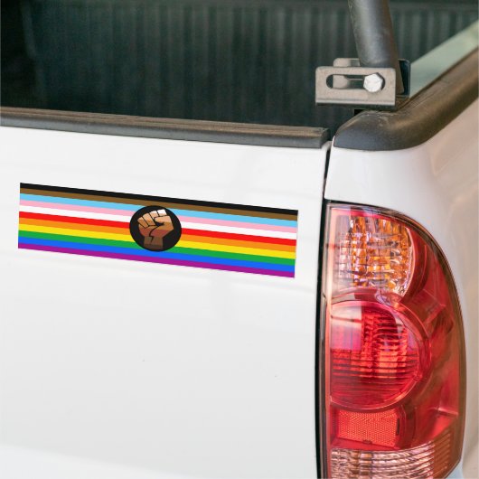 LGBTQ+ PROGRESS POC-Prix-Flag Autoaufkleber (Auf Lkw)