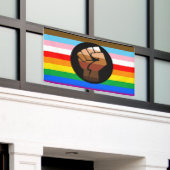 LGBTQ+ PROGRESS POC-Prix-Flag Banner (Äußeres Gebäude)
