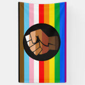 LGBTQ+ PROGRESS POC-Prix-Flag Banner (Vertikal)