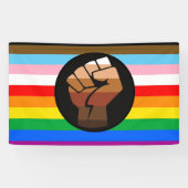 LGBTQ+ PROGRESS POC-Prix-Flag Banner (Horizontal)