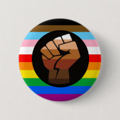 LGBTQ+ PROGRESS POC-Prix-Flag Button (Vorderseite)
