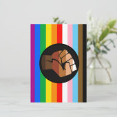 LGBTQ+ PROGRESS POC-Prix-Flag Feiertagskarte (Stehend Vorderseite)