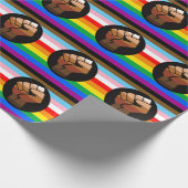 LGBTQ+ PROGRESS POC-Prix-Flag Geschenkpapier (Ecke)