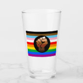 LGBTQ+ PROGRESS POC-Prix-Flag Glas (Vorderseite)