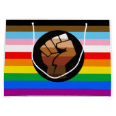 LGBTQ+ PROGRESS POC-Prix-Flag Große Geschenktüte (Vorderseite)