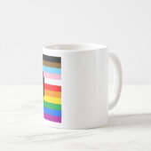LGBTQ+ PROGRESS POC-Prix-Flag Kaffeetasse (VorderseiteRechts)
