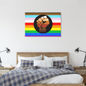 LGBTQ+ PROGRESS POC-Prix-Flag Leinwanddruck (Insitu (Schlafzimmer))