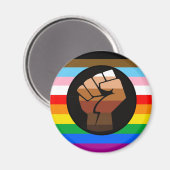 LGBTQ+ PROGRESS POC-Prix-Flag Magnet (Vorderseite/Rückseite)