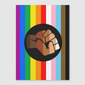LGBTQ+ PROGRESS POC-Prix-Flag Magneteinladung (Vorderseite)