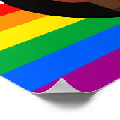 LGBTQ+ PROGRESS POC-Prix-Flag Poster (Ecke)