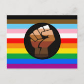 LGBTQ+ PROGRESS POC-Prix-Flag Postkarte (Vorderseite)