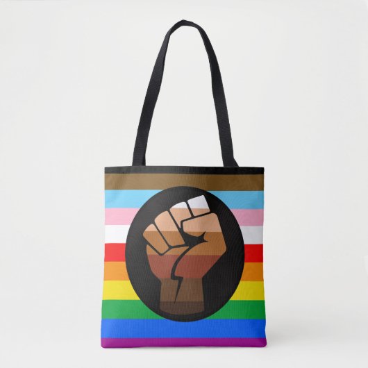 LGBTQ+ PROGRESS POC-Prix-Flag Tasche (Vorderseite)