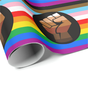 LGBTQ+ Progress POC Stolzflagge Geschenkpapier