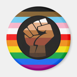 LGBTQ+ Progress POC Stolzflagge Magnet