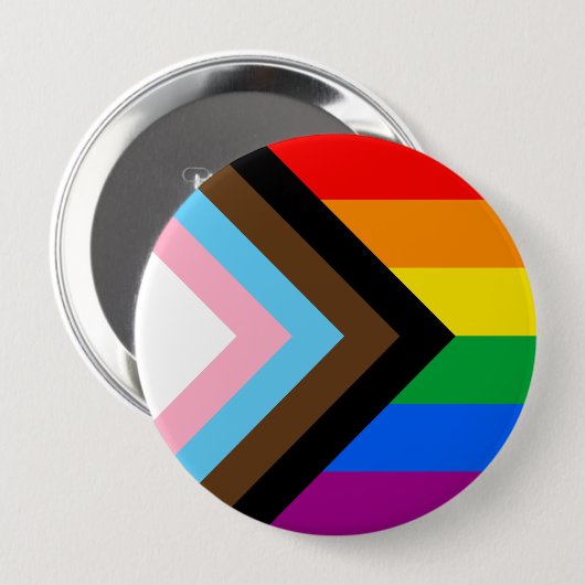 LGBTQ+ Progress Pride Button (Vorne & Hinten)