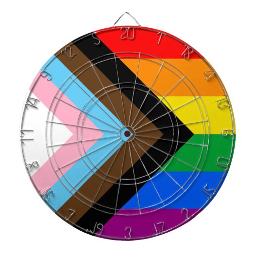 LGBTQ+ Progress Pride Dartscheibe (vorne)