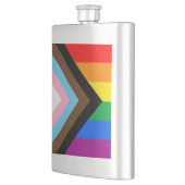 LGBTQ+ Progress Pride Flachmann (Links)