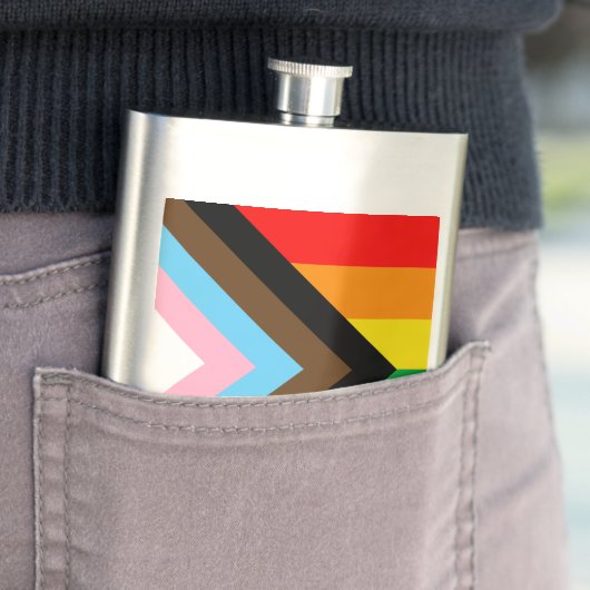 LGBTQ+ Progress Pride Flachmann (Beispiel)
