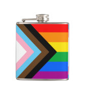 LGBTQ+ Progress Pride Flachmann (Vorderseite)