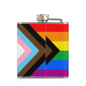 LGBTQ+ Progress Pride Flachmann (Rückseite)