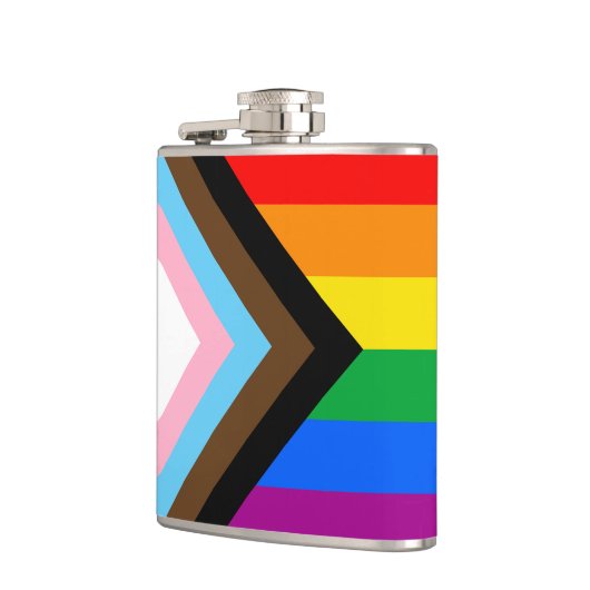 LGBTQ+ Progress Pride Flachmann (Links)
