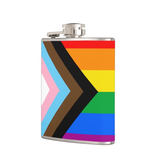 LGBTQ+ Progress Pride Flachmann (Links)