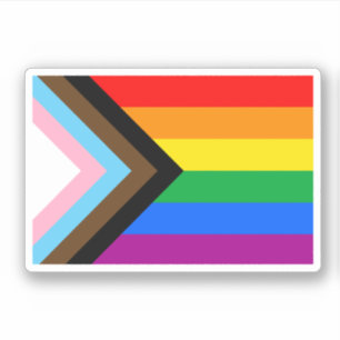 LGBTQ+ Progress Pride-Flagge Aufkleber
