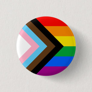 LGBTQ+ Progress Pride-Flagge Button