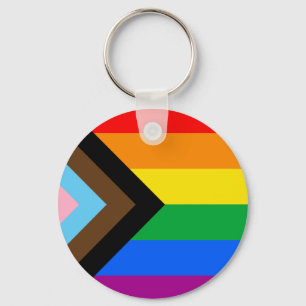 LGBTQ+ Progress Pride-Flagge Schlüsselanhänger