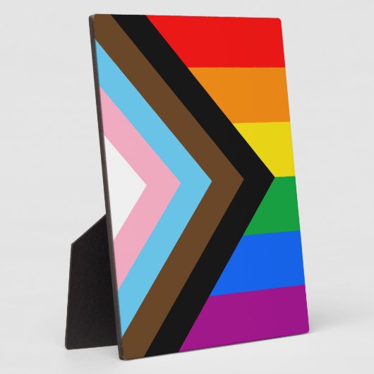 LGBTQ+ Progress Pride Fotoplatte (Seite)