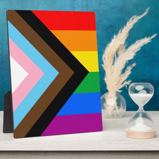 LGBTQ+ Progress Pride Fotoplatte (Seite)