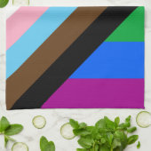LGBTQ+ Progress Pride Geschirrtuch (Gefaltet)