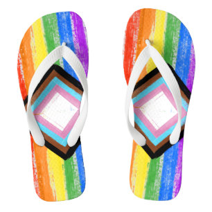LGBTQ+-Progress-Pride-High-Top-Sneakers Badesandalen