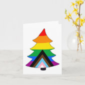 LGBTQ+ Progress Pride Holigay Tree Karte (Gelbe Blume)