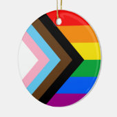LGBTQ+ Progress Pride Keramik Ornament (Links)