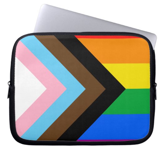 LGBTQ+ Progress Pride Laptopschutzhülle (Vorderseite)