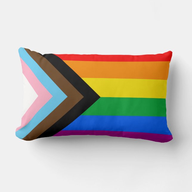 LGBTQ+ Progress Pride Lendenkissen (Vorderseite)