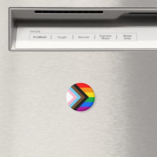 LGBTQ+ Progress Pride Magnet (In Situ (Geschirrspüler))
