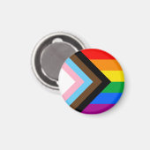 LGBTQ+ Progress Pride Magnet (Vorderseite/Rückseite)