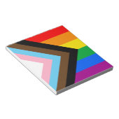 LGBTQ+ Progress Pride Notizblock (angewinkelt)