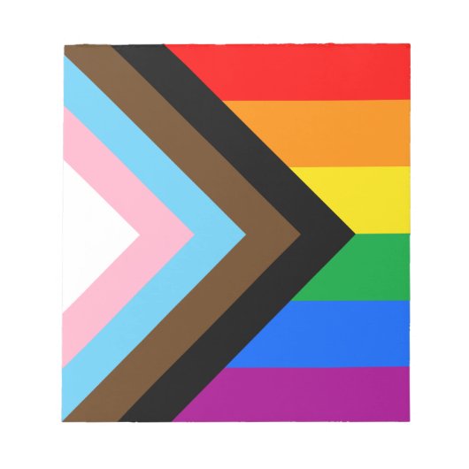 LGBTQ+ Progress Pride Notizblock (Vorderseite)