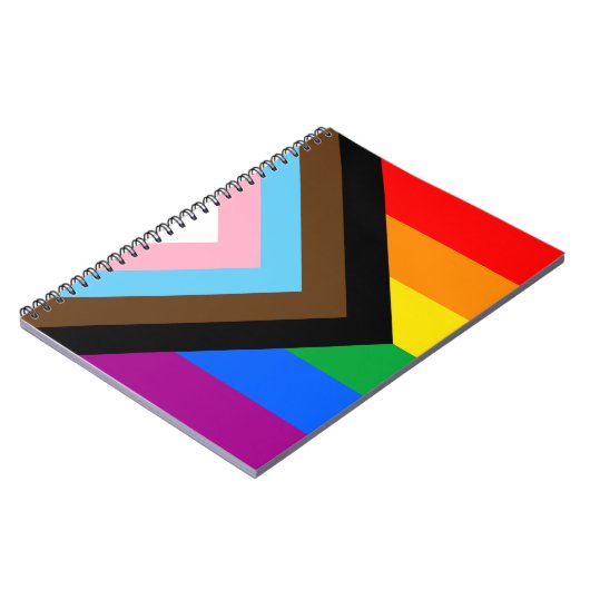 LGBTQ+ Progress Pride Notizblock (Linke Seite)