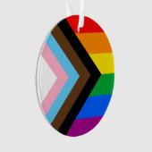 LGBTQ+ Progress Pride Ornament (Vorderseite)