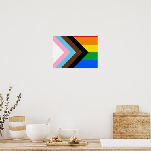 LGBTQ+ Progress Pride Poster (Küche)